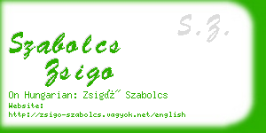 szabolcs zsigo business card